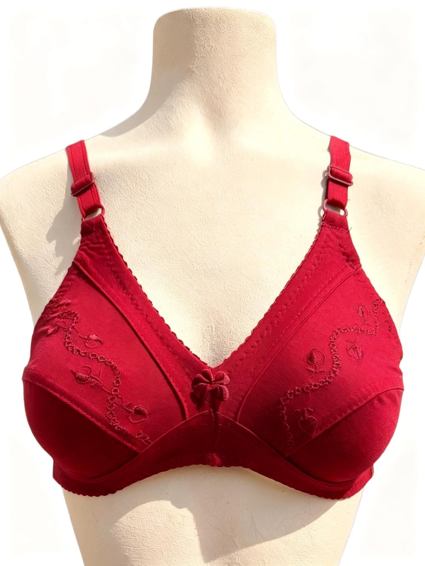 Soft-Embroidery HosieryCotton Bra For DailyWear