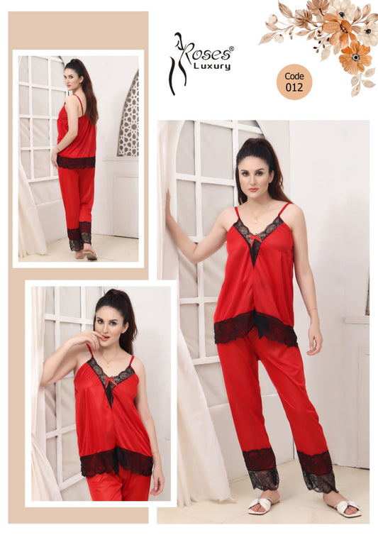 Roses Luxury 2-Piece Pajama Nightwear Set