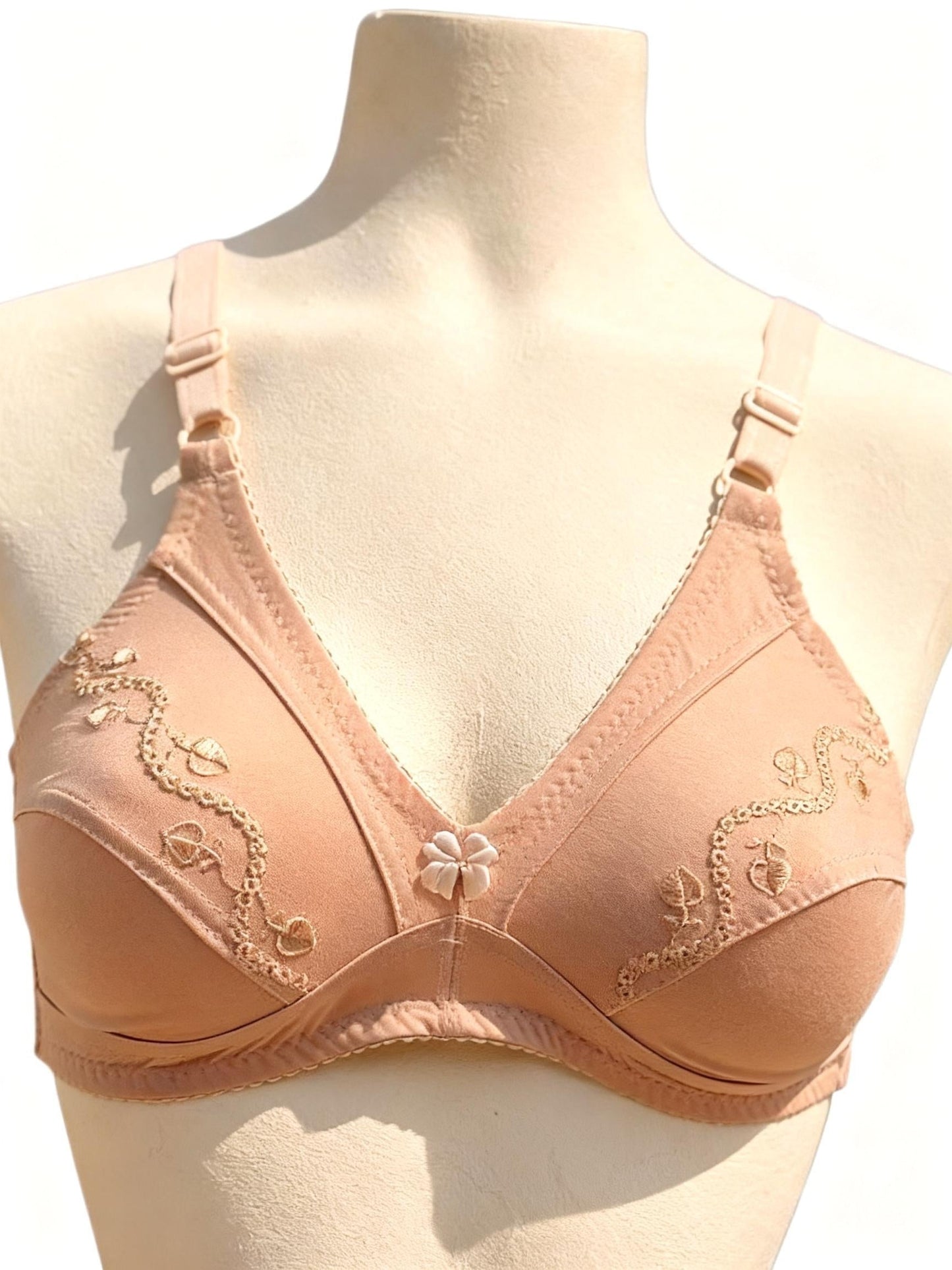 Soft-Embroidery HosieryCotton Bra For DailyWear [Pack Of 2]